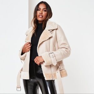 HOST PICK premium stone zip detail aviator jacket